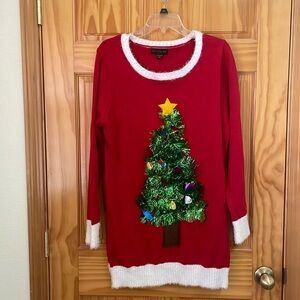 Christmas Tree long sweater never worn